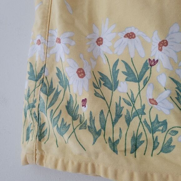 Vintage Susquehanna Trail Outfitters Wrap Mini Skirt Yellow Daisy Floral 8 - Picture 9 of 11
